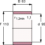 Подшипник IR 95X110X63