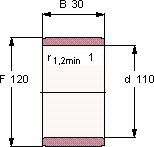 Подшипник IR 110X120X30