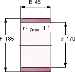 Подшипник IR 170X185X45