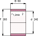 Подшипник IR 240X265X60