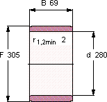 Подшипник IR 280X305X69