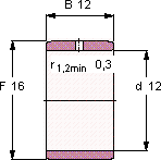 Подшипник IR 12X16X12 IS1