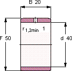 Подшипник IR 40X50X20 IS1