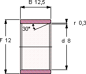 Подшипник LR 8x12x12.5