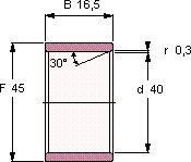 Подшипник LR 40x45x16.5