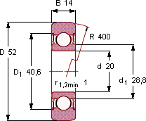 Подшипник 361204 R