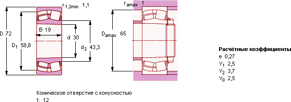 Подшипник 21306 CCK