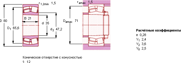 Подшипник 21307 CCK