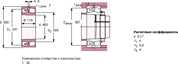 Подшипник 24892 CAK30MA/W20