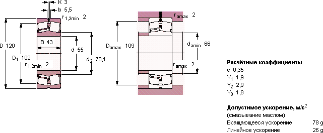 Подшипник 22311 E/VA405