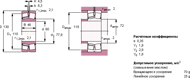 Подшипник 22312 E/VA405