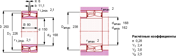 Подшипник 23130-2CS5/VT143