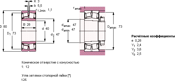 Подшипник BS2-2208-2CSK/VT143