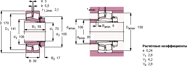 Подшипник 21316 EK- H 316