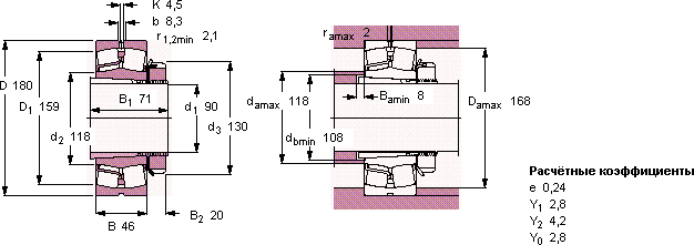 Подшипник 22220 EK- H 320