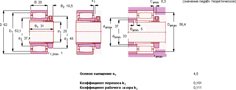 Подшипник C 2206 KTN9- H 306 E