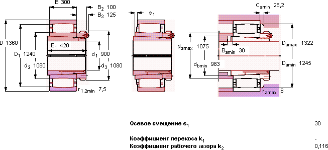Подшипник C 30/950 KMB- OH 30/950 HE