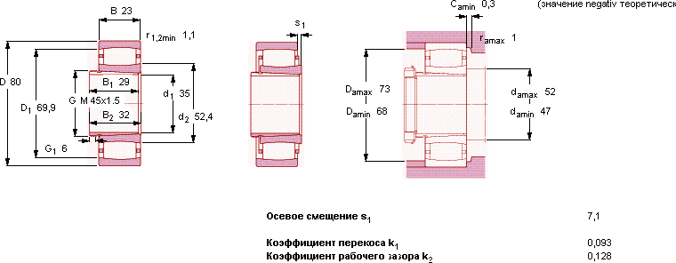 Подшипник C 2208 KTN9- AH 308