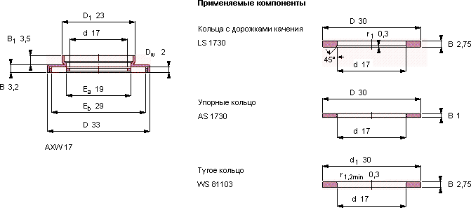 Подшипник AXW 17