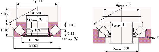 Подшипник 293/630 EM