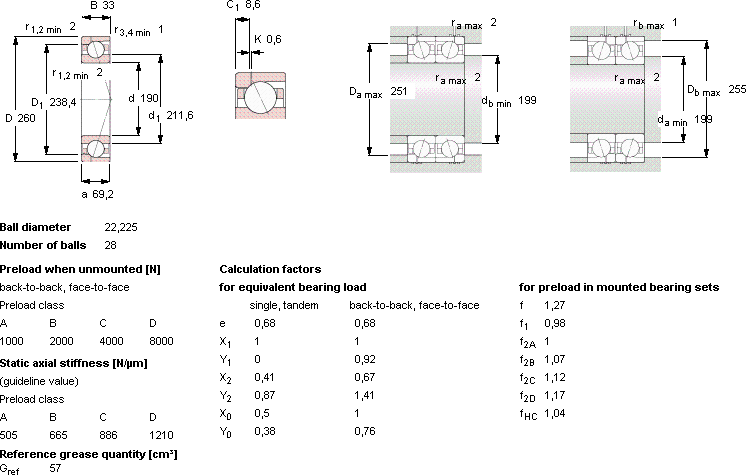 Подшипник 71938 ACD/HCP4AH1