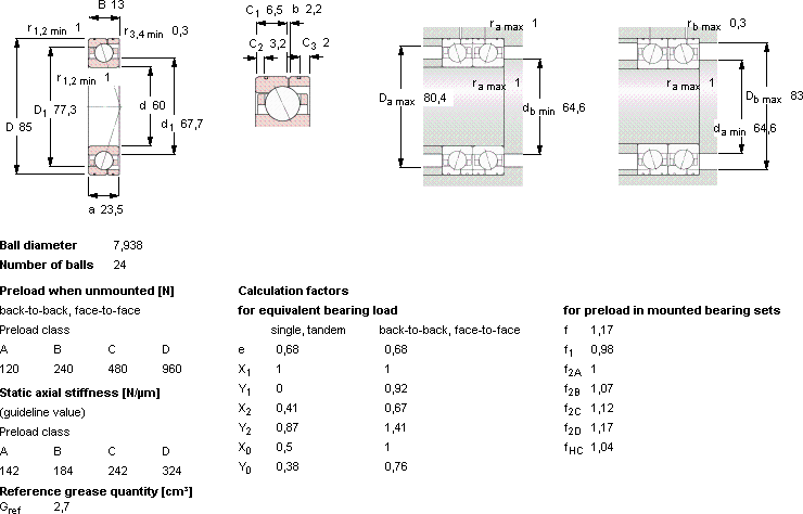 Подшипник 71912 ACD/HCP4AL