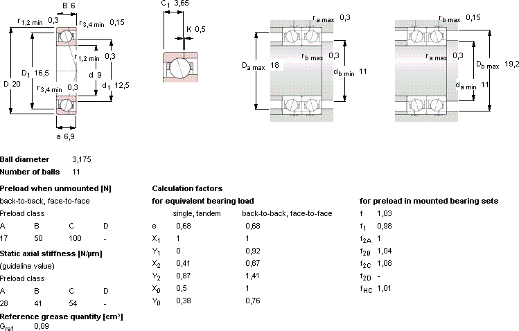 Подшипник 719/9 ACE/HCP4AH