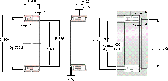 Подшипник NNU 49/600 B/SPW33X