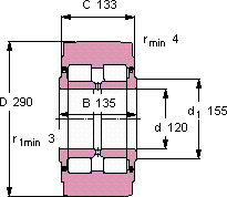 Опорный ролик NNTR 120x290x135.2ZL