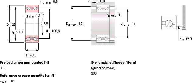Подшипник BTM 80 ATN9/HCP4CDBA