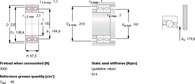 Подшипник BTM 150 AM/HCP4CDBB
