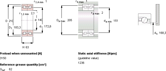 Подшипник BTM 140 BM/HCP4CDBB