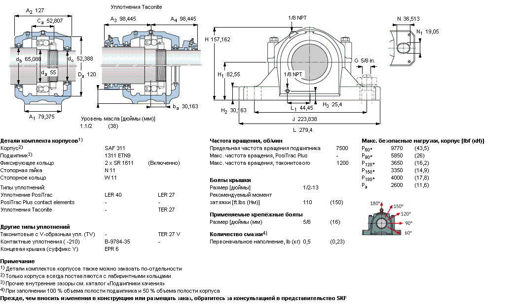 Подшипниковый узел SAF 1311