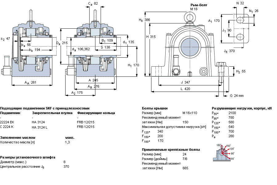 Корпус подшипника SONL 224-524