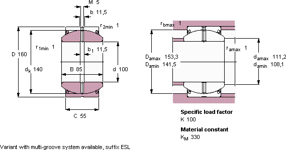 Подшипник GEH 100 ES-2RS