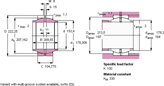 Подшипник GEZM 600 ES