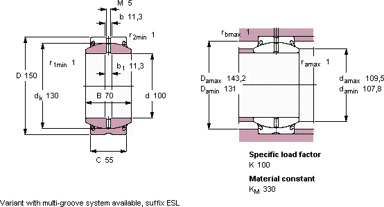 Подшипник GE 100 ES-2LS