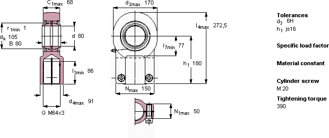 Подшипник SIQG 80 ES