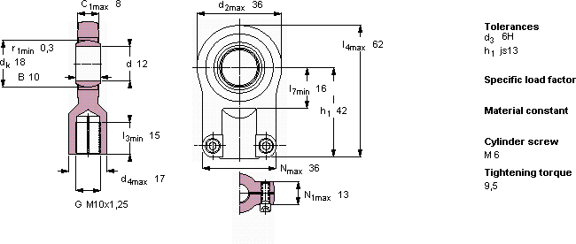 Подшипник SIJ 12 E