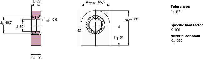 Подшипник SCF 30 ES