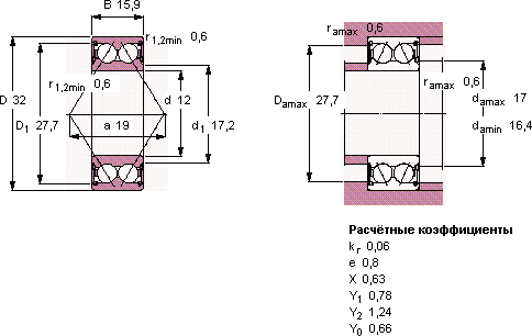 Подшипник 3201 A-2RS1TN9/MT33