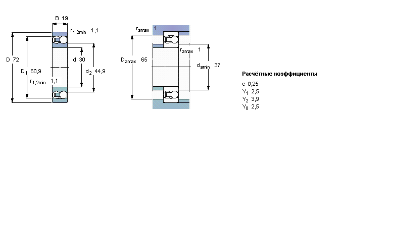 Подшипник 1306 ETN9/C3