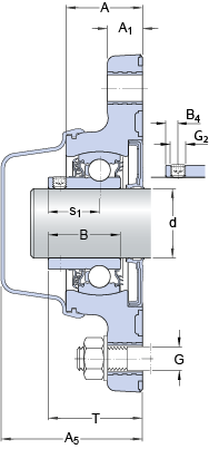 Подшипник или подшипниковый узел типа Y F2BC 106-CPSS-DFH