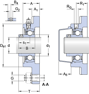 Подшипник или подшипниковый узел типа Y F4B 203-RM