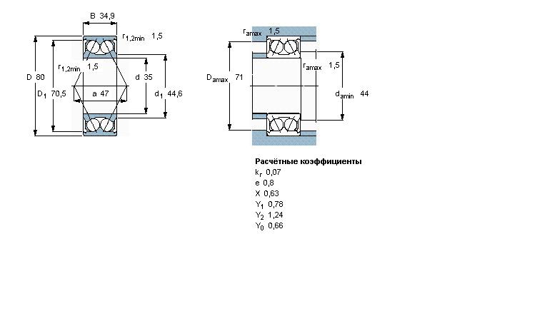 Подшипник 3307 ATN9/C3
