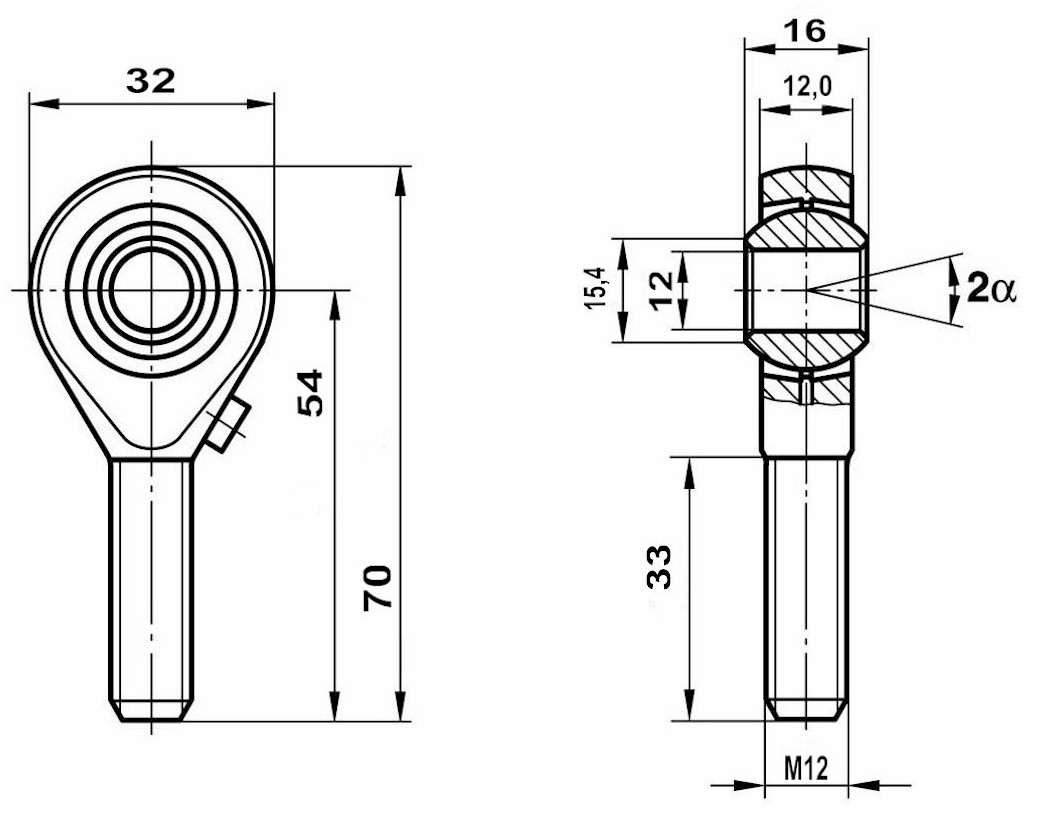 Подшипник GA 12 Fluro