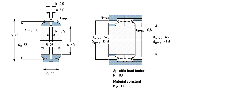 Подшипник GE 40 ES-2RS