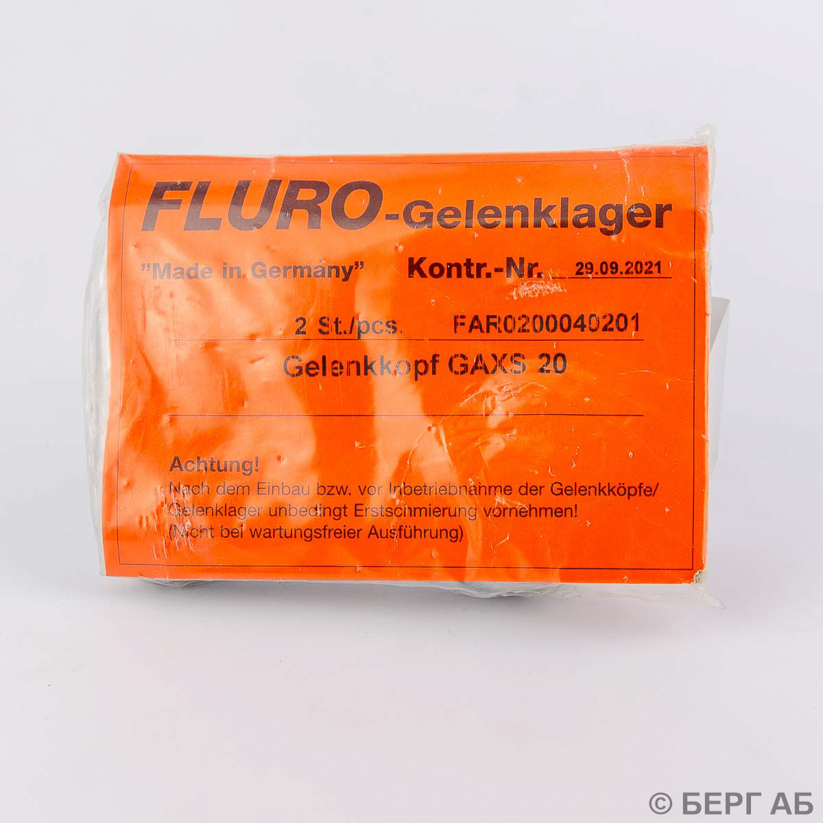 Подшипник GAXS 20 Fluro