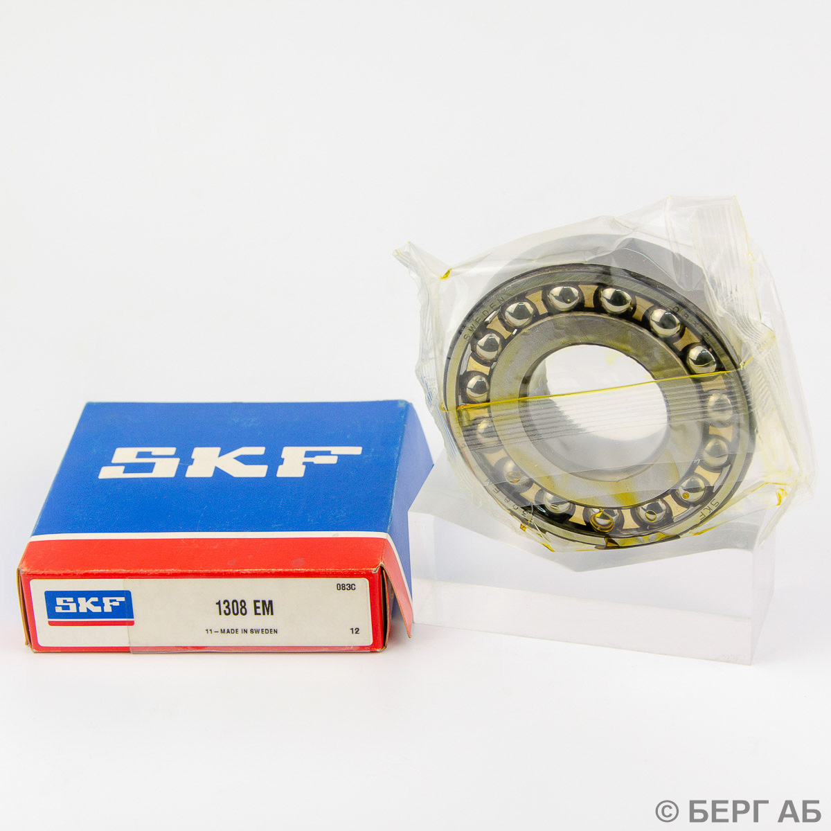 Производитель: SKF</br>Самоустанавливающиеся шариковые подшипники 1308 EM