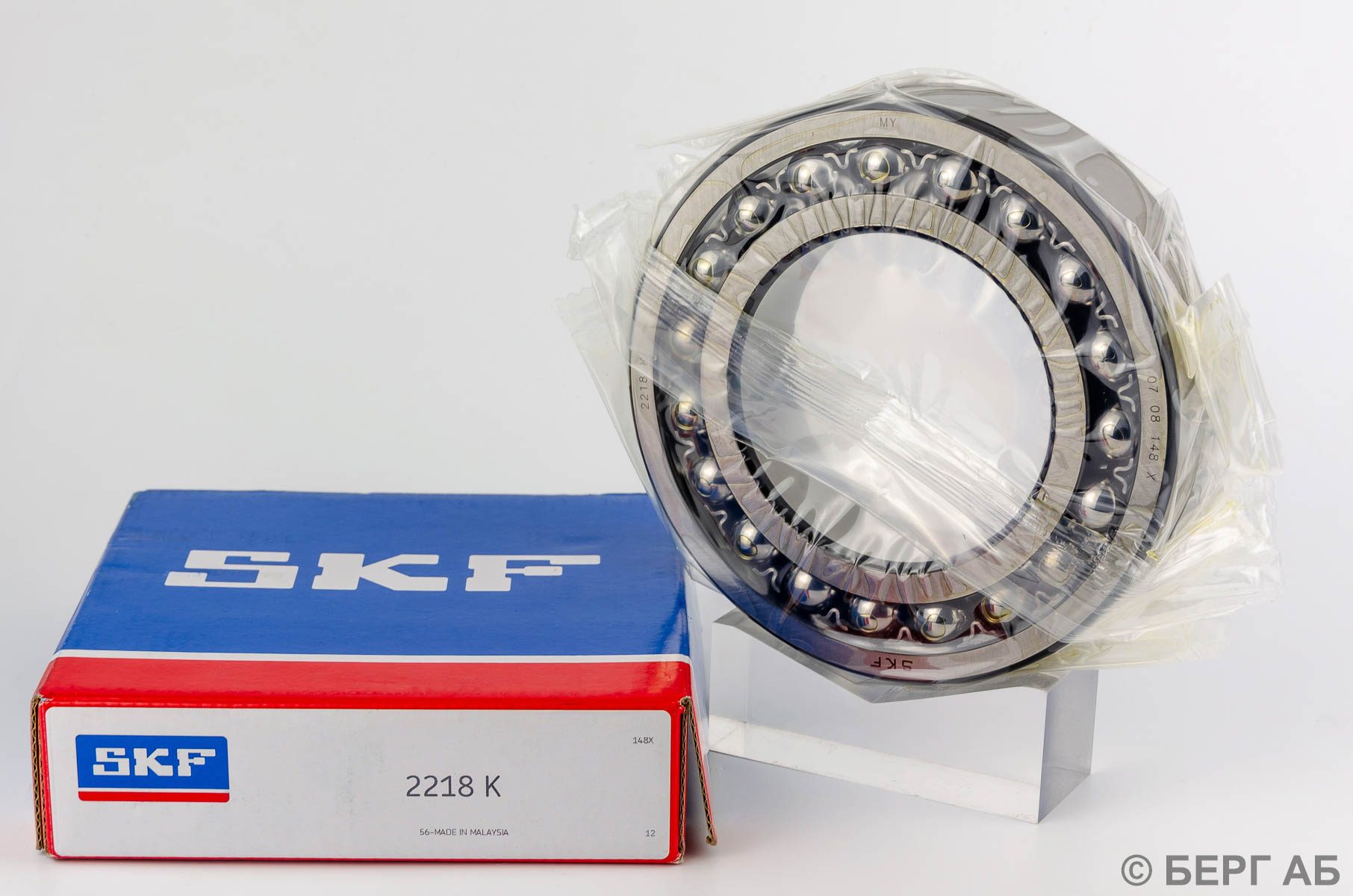 Производитель: SKF</br>Самоустанавливающиеся шариковые подшипники 2218 K